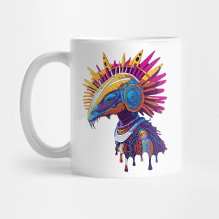 Alien Bird - Ancient Alien with Helmet with Spikes. Mug